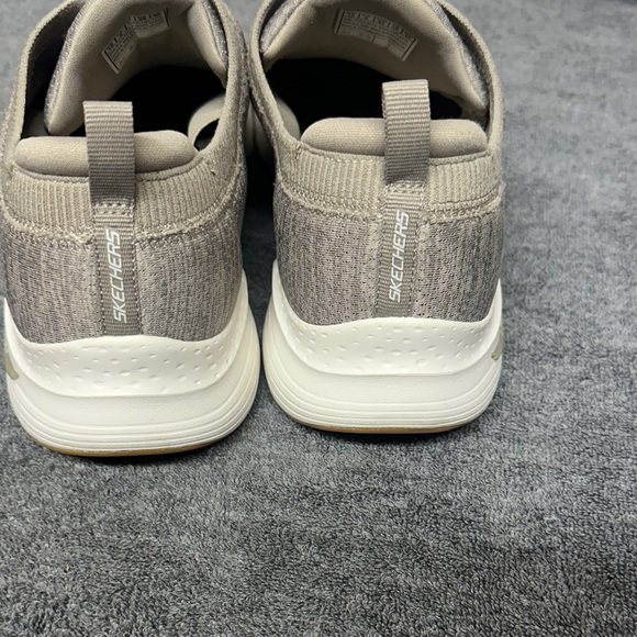 Skechers Shoes Men Arch Fit Sport Slip On Taupe Mesh Comfort 232301 - Picture 5 of 14